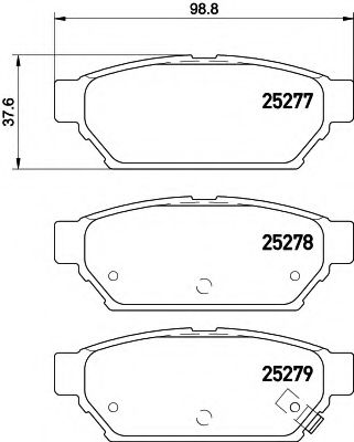 8DB 355 016-201 HELLA Комплект тормозных колодок, дисковый тормоз