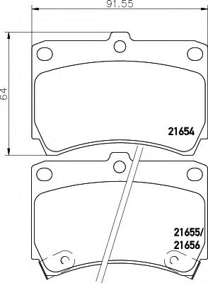 8DB 355 016-431 HELLA Brake Pad Set, disc brake