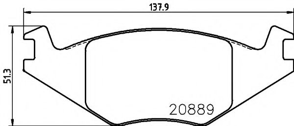 8DB 355 017-491 HELLA Комплект тормозных колодок, дисковый тормоз