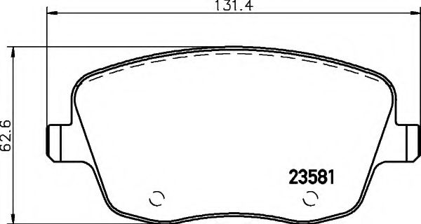 8DB 355 018-801 HELLA Комплект тормозных колодок, дисковый тормоз