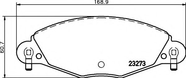 8DB 355 019-421 HELLA Комплект тормозных колодок, дисковый тормоз