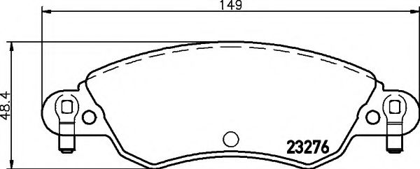 8DB 355 019-431 HELLA Комплект тормозных колодок, дисковый тормоз