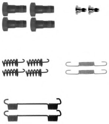 8DZ 355 201-921 HELLA Brake System Accessory Kit, parking brake shoes