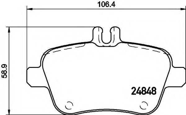 8DB 355 019-641 HELLA Brake Pad Set, disc brake