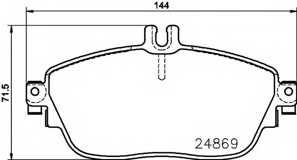 8DB 355 019-721 HELLA Комплект тормозных колодок, дисковый тормоз