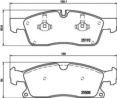 8DB 355 019-821 HELLA Brake Pad Set, disc brake