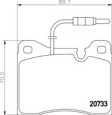 8DB 355 007-651 HELLA Комплект тормозных колодок, дисковый тормоз
