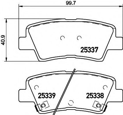 8DB 355 019-981 HELLA Brake System Brake Pad Set, disc brake
