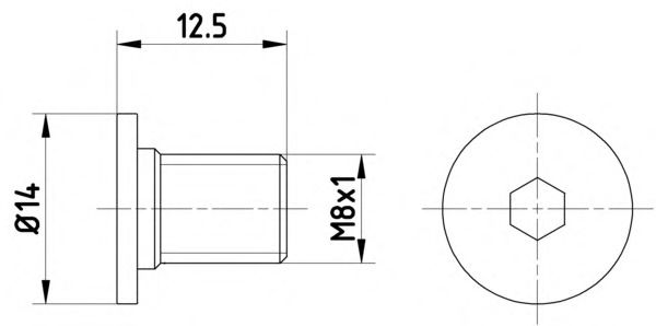 8DZ 355 209-021 HELLA Болт, диск тормозного механизма
