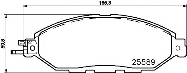 8DB 355 021-711 HELLA Brake Pad Set, disc brake