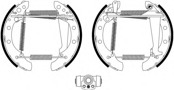 8DB 355 022-771 HELLA Brake System Brake Shoe Set