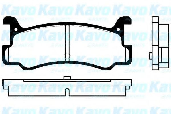 BP-4535 KAVO+PARTS Brake Pad Set, disc brake