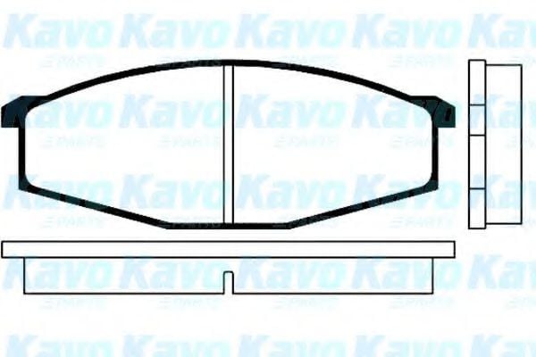 BP-6502 KAVO+PARTS Brake Pad Set, disc brake