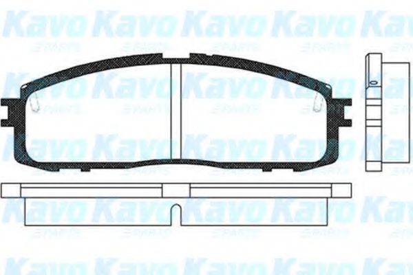 BP-9048 KAVO+PARTS Brake Pad Set, disc brake