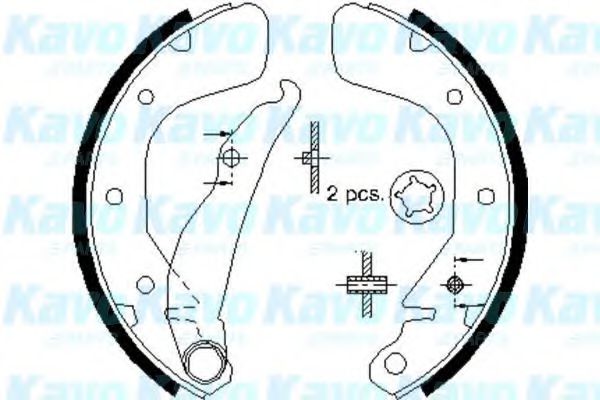 BS-1402 KAVO+PARTS Brake Shoe Set