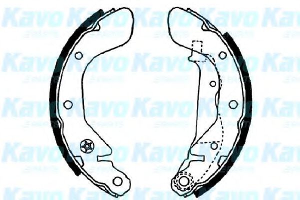 BS-1403 KAVO+PARTS Brake System Brake Shoe Set