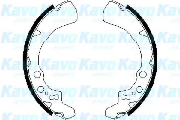 BS-1904 KAVO+PARTS Brake System Brake Shoe Set