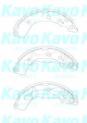 BS-3414 KAVO+PARTS Brake Shoe Set