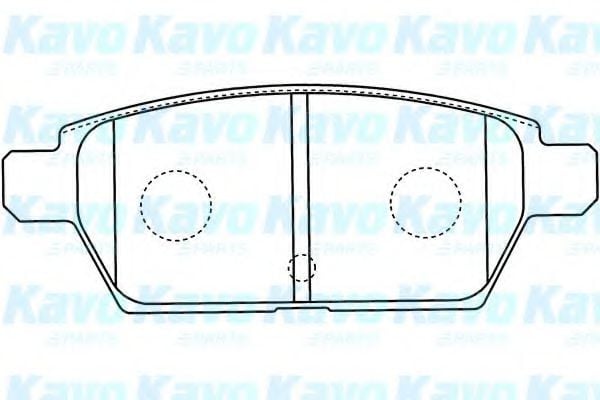 BP-4568 KAVO+PARTS Brake System Brake Pad Set, disc brake