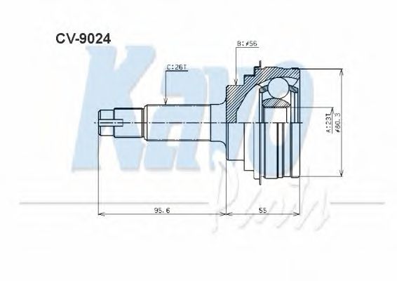 CV-9024 KAVO+PARTS Joint Kit, drive shaft
