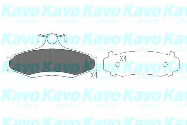 KBP-1006 KAVO+PARTS Brake Pad Set, disc brake