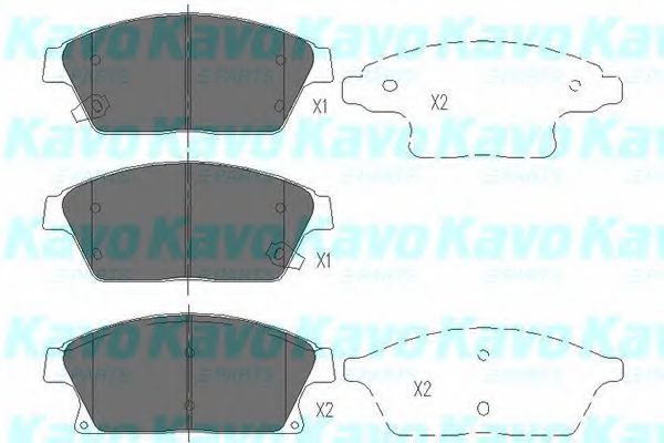 KBP-1014 KAVO+PARTS Brake Pad Set, disc brake