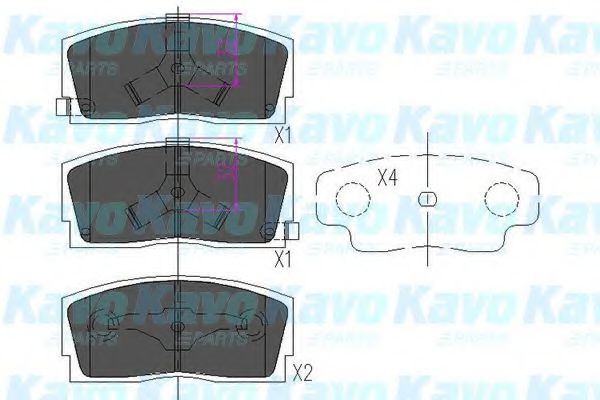 KBP-1501 KAVO+PARTS Brake Pad Set, disc brake