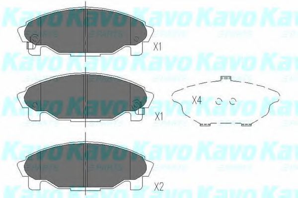 KBP-1502 KAVO+PARTS Brake Pad Set, disc brake