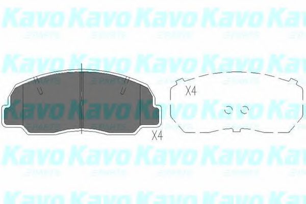 KBP-1504 KAVO+PARTS Brake System Brake Pad Set, disc brake