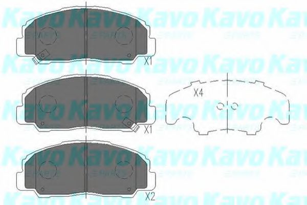 KBP-1505 KAVO+PARTS Brake Pad Set, disc brake