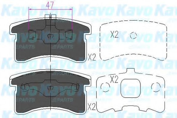 KBP-1506 KAVO+PARTS Brake System Brake Pad Set, disc brake
