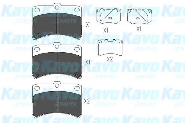 KBP-1510 KAVO+PARTS Brake Pad Set, disc brake