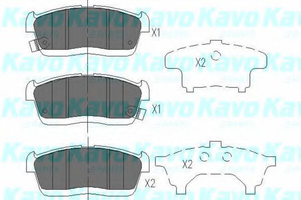 KBP-1515 KAVO+PARTS Brake Pad Set, disc brake