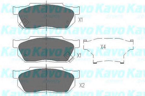 KBP-2001 KAVO+PARTS Brake Pad Set, disc brake