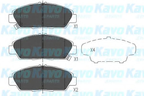 KBP-2005 KAVO+PARTS Brake Pad Set, disc brake