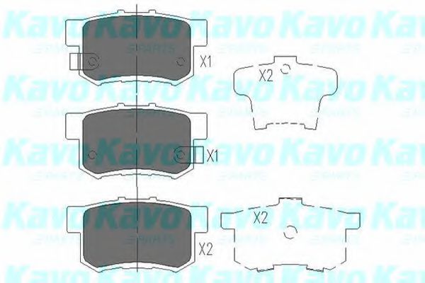 KBP-2008 KAVO+PARTS Brake System Brake Pad Set, disc brake