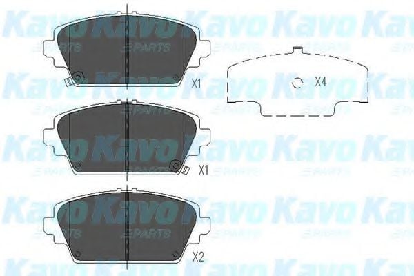 KBP-2012 KAVO+PARTS Brake System Brake Pad Set, disc brake
