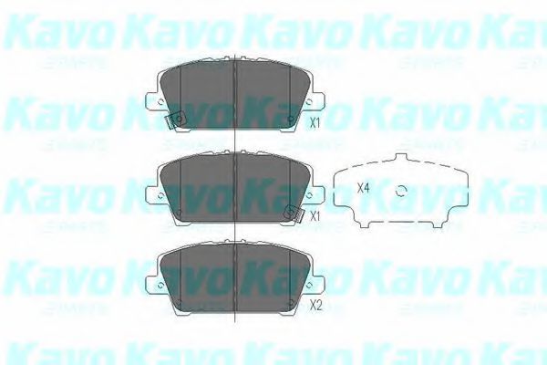 KBP-2013 KAVO+PARTS Brake Pad Set, disc brake