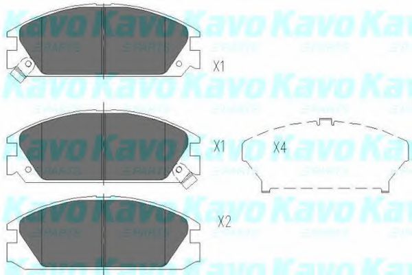 KBP-2020 KAVO+PARTS Brake Pad Set, disc brake