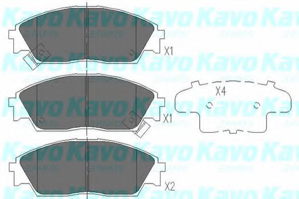 KBP-2022 KAVO PARTS Brake Pad Set, disc brake