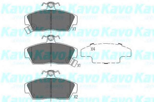 KBP-2023 KAVO+PARTS Brake System Brake Pad Set, disc brake