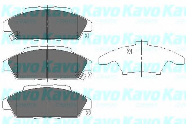 KBP-2025 KAVO+PARTS Brake Pad Set, disc brake