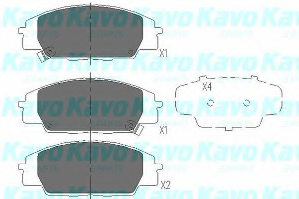 KBP-2031 KAVO+PARTS Brake Pad Set, disc brake