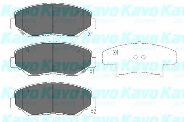 KBP-2034 KAVO+PARTS Brake Pad Set, disc brake