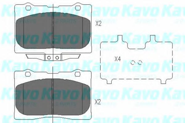KBP-2039 KAVO+PARTS Brake Pad Set, disc brake