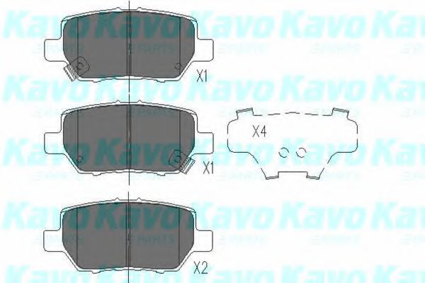 KBP-2040 KAVO+PARTS Brake Pad Set, disc brake