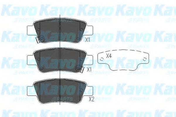 KBP-2042 KAVO+PARTS Тормозная система Комплект тормозных колодок, дисковый тормоз