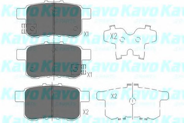 KBP-2044 KAVO+PARTS Brake Pad Set, disc brake