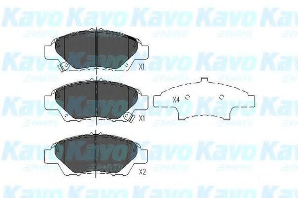 KBP-2045 KAVO+PARTS Brake System Brake Pad Set, disc brake