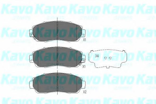 KBP-2046 KAVO+PARTS Brake System Brake Pad Set, disc brake